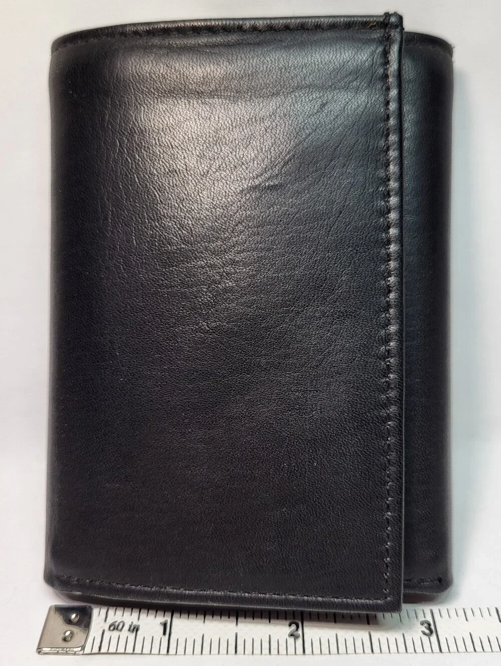 Buxton Black Leather Tri-Fold WALLET Three Fold w/ Insert Style 58980 NEW NOS